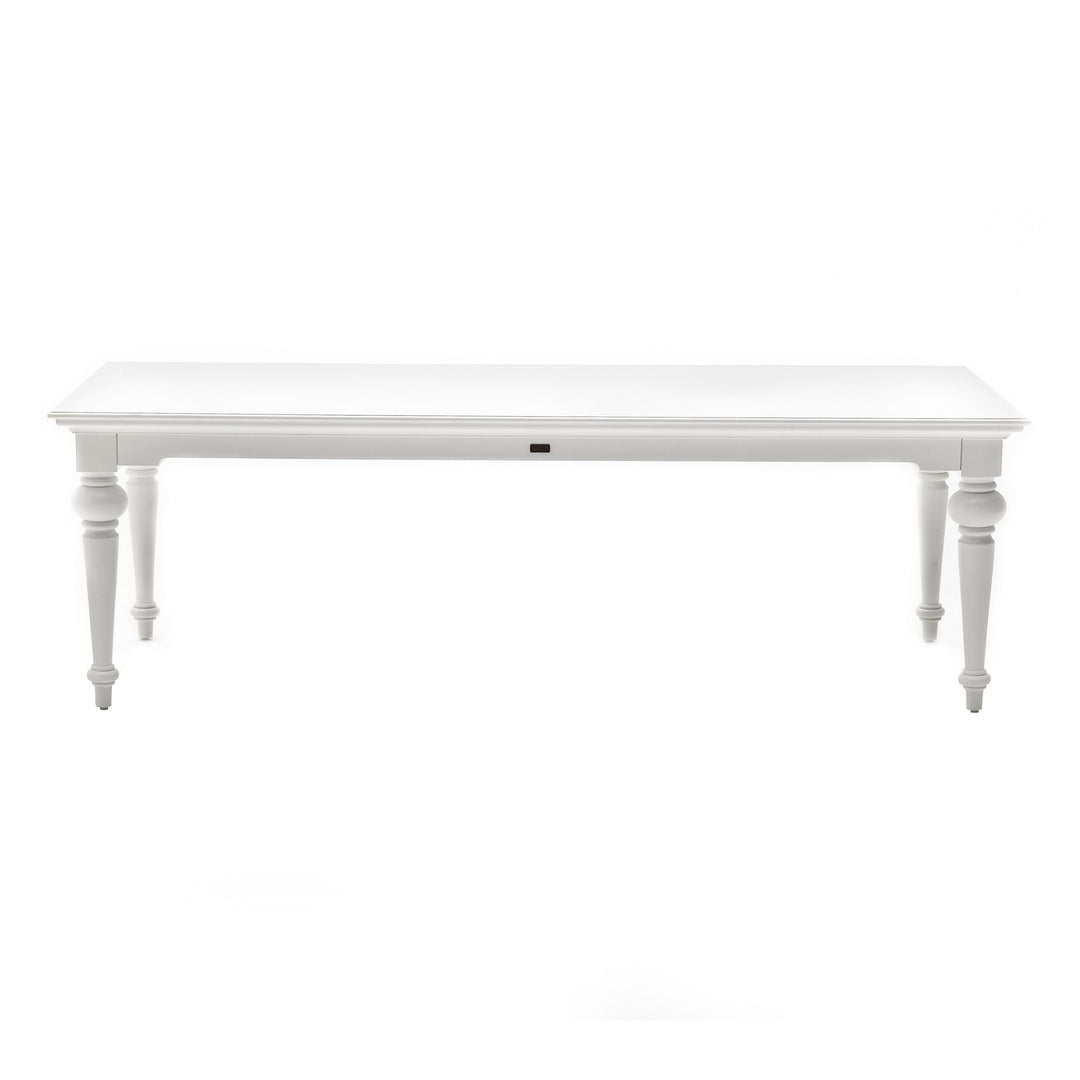 White Farmhouse Elegance 94" Dining Table