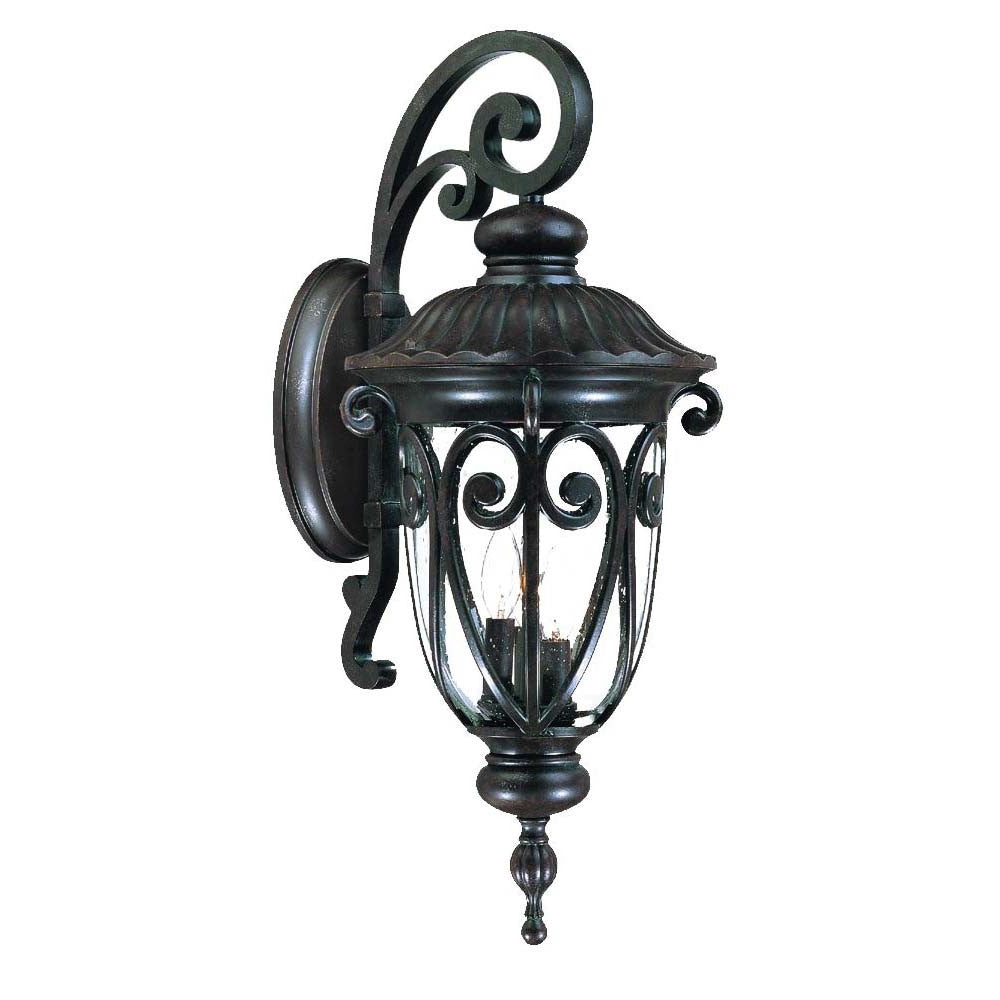 Naples 3-Light Marbelized Mahogany Wall Light