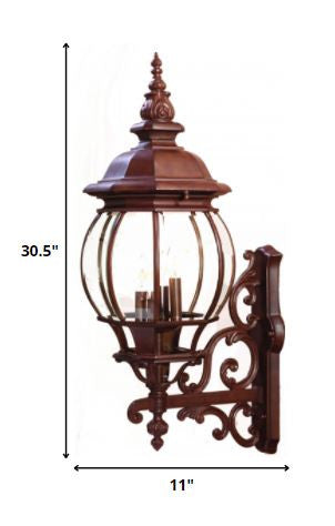 Chateau 4-Light Burled Walnut Wall Light