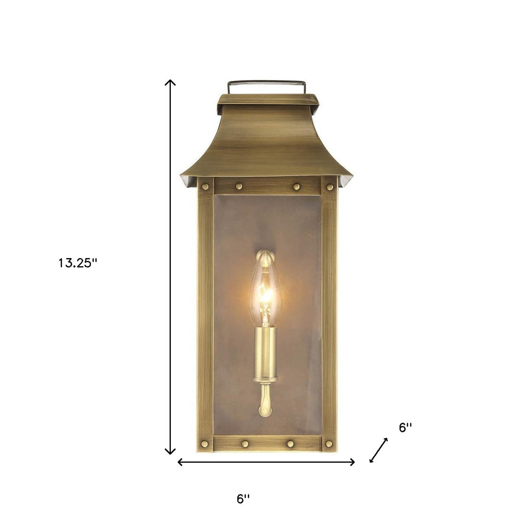 Manchester 1-Light Aged Brass Pocket Wall Light