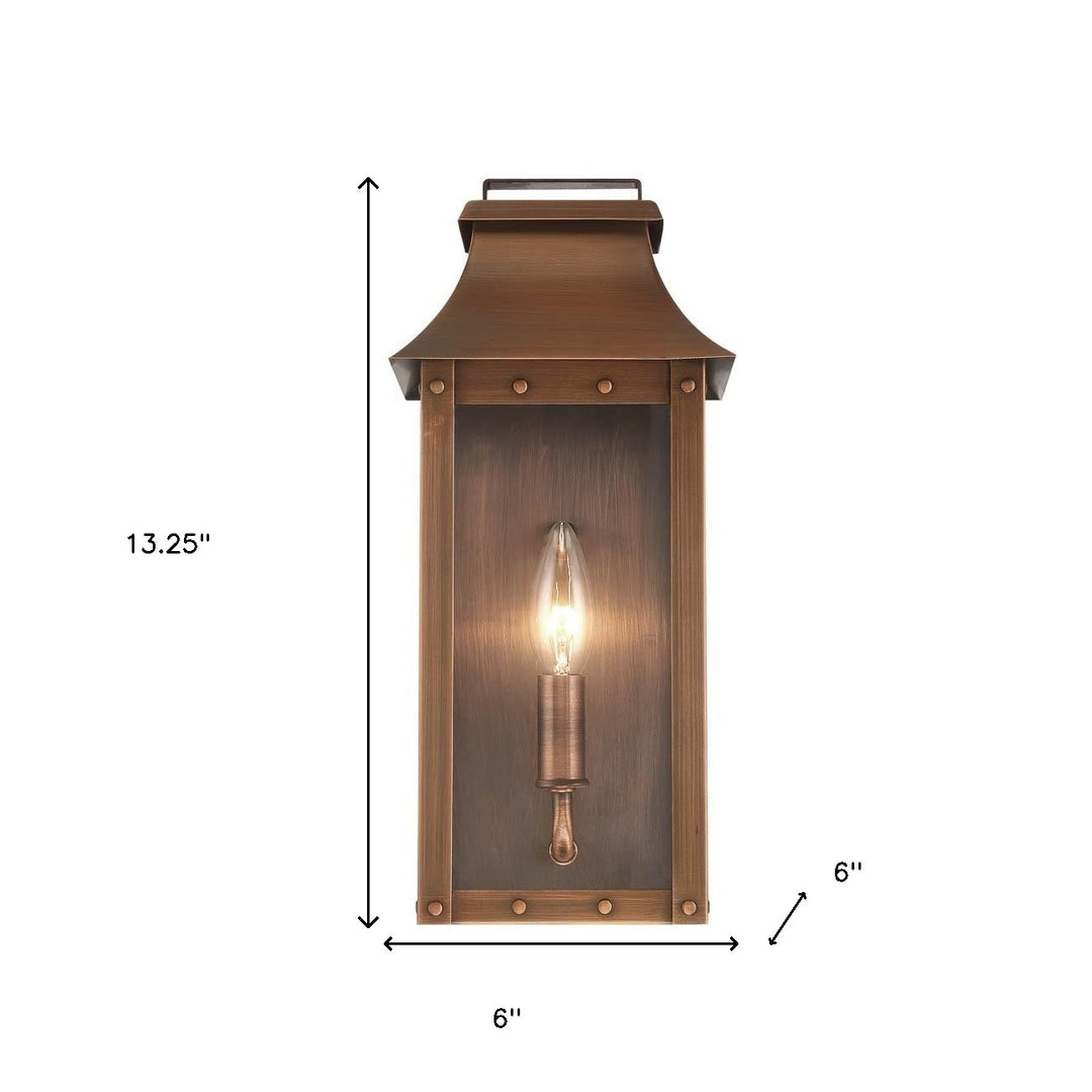 Manchester 1-Light Copper Patina Pocket Wall Light