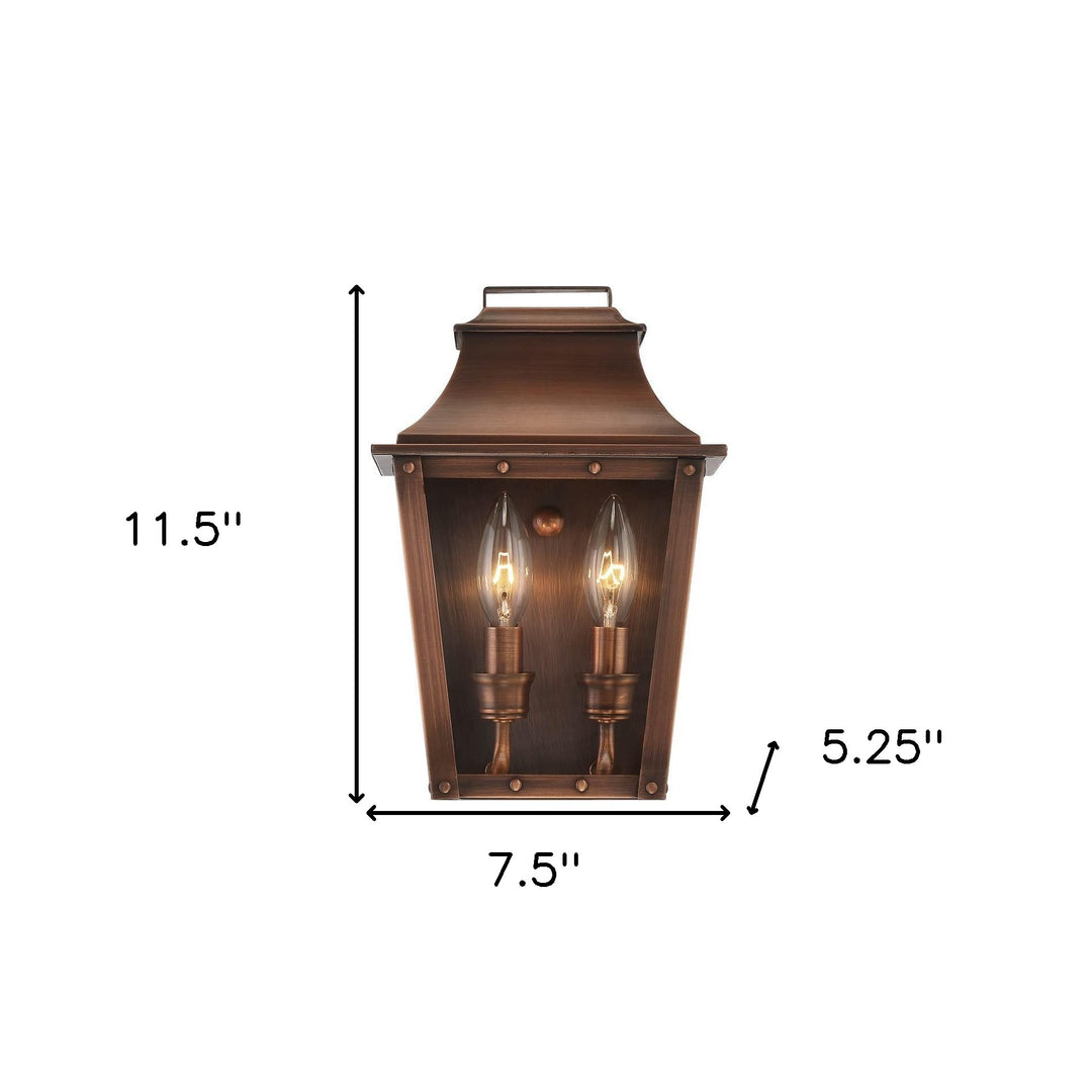 Coventry 2-Light Copper Patina Pocket Wall Light