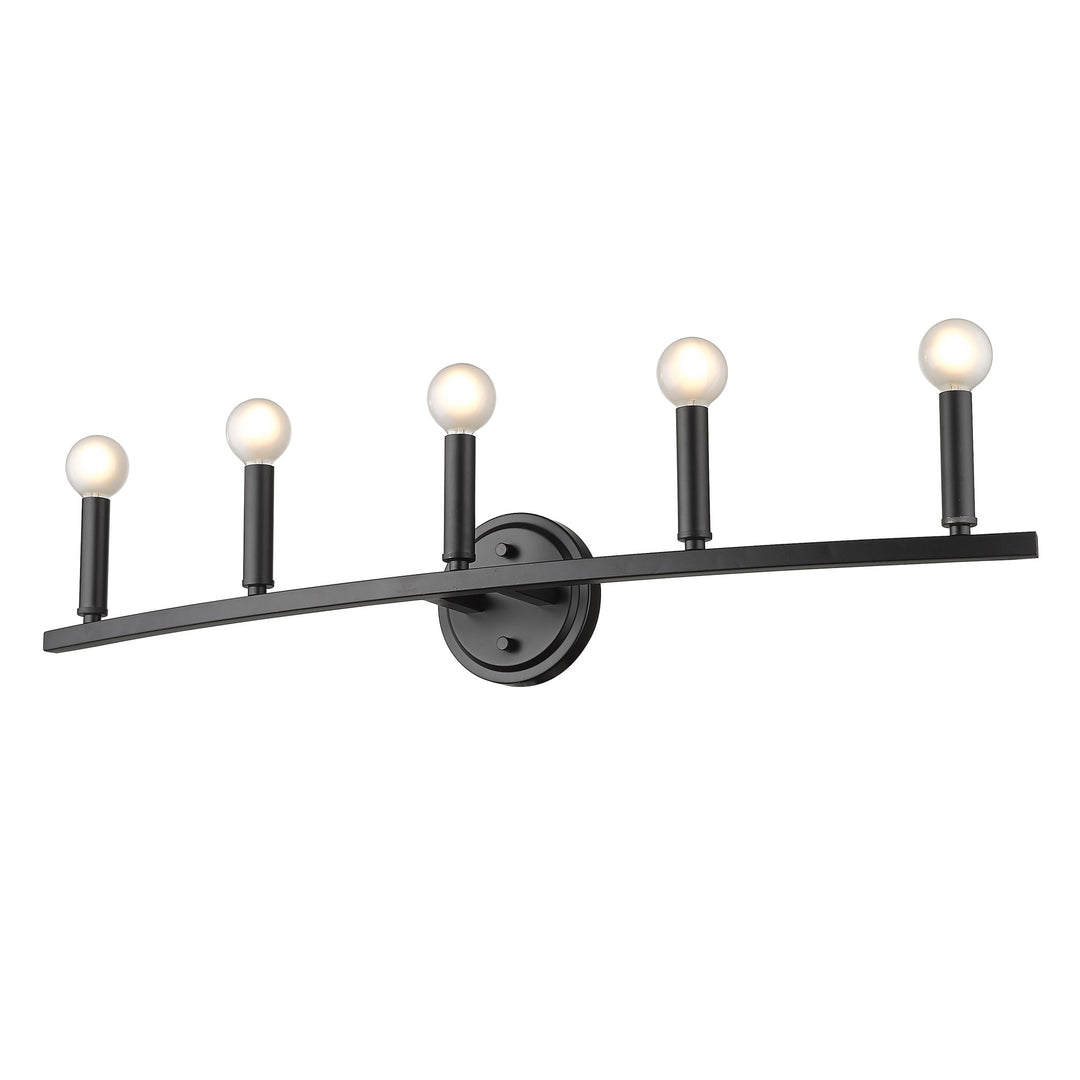 Sawyer 5-Light Matte Black Vanity