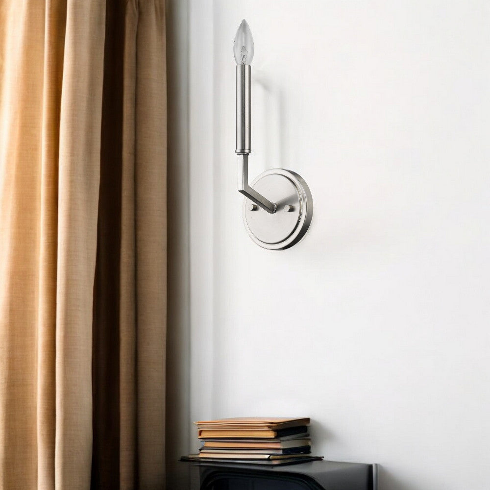 Minimalist Silver Wall Sconce