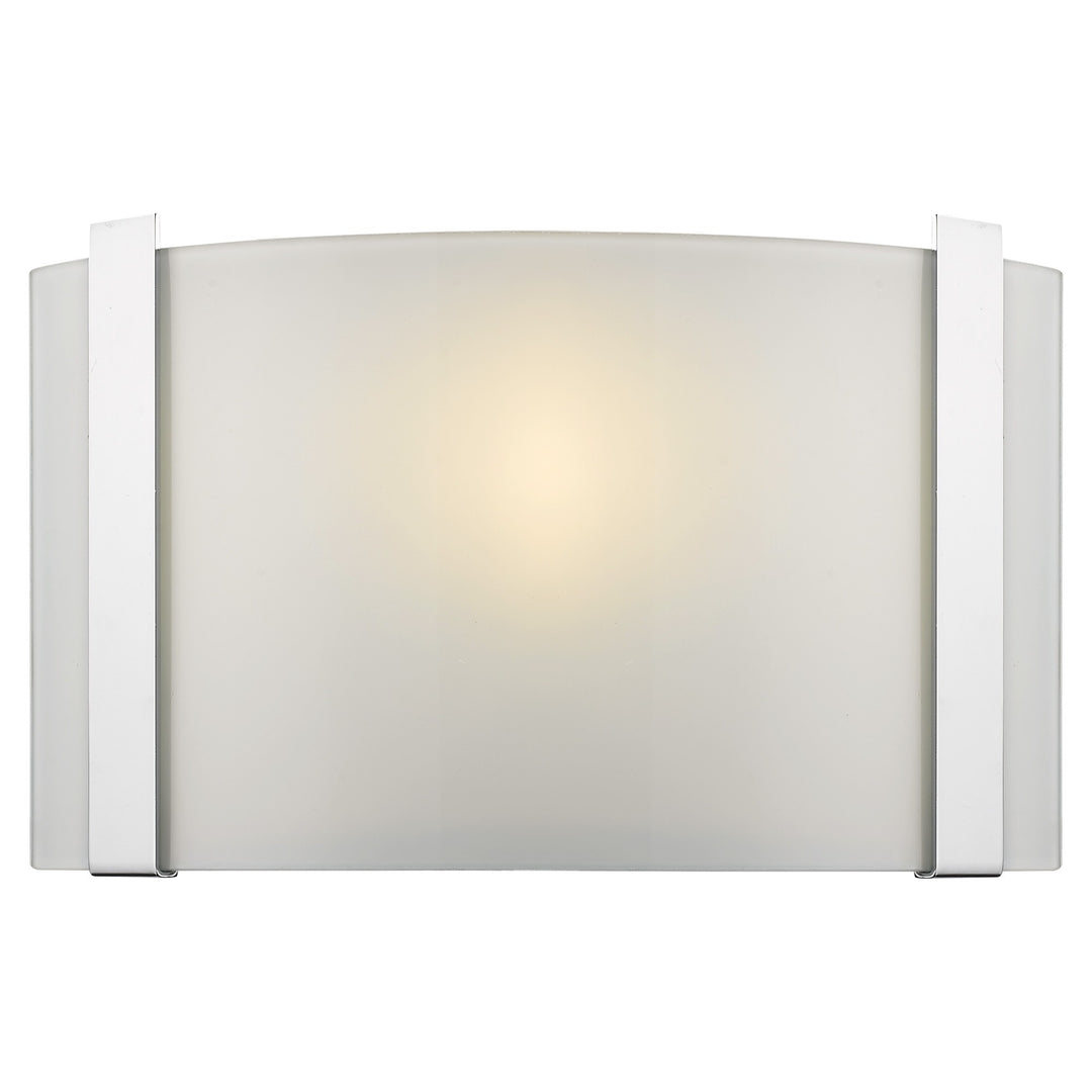 Polished Chrome Wall Sconce with Frosted Glass Shade