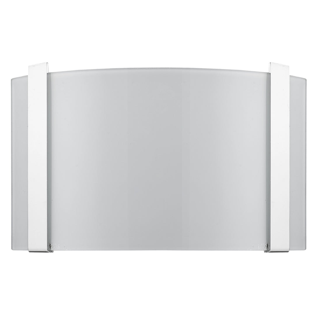 Polished Chrome Wall Sconce with Frosted Glass Shade