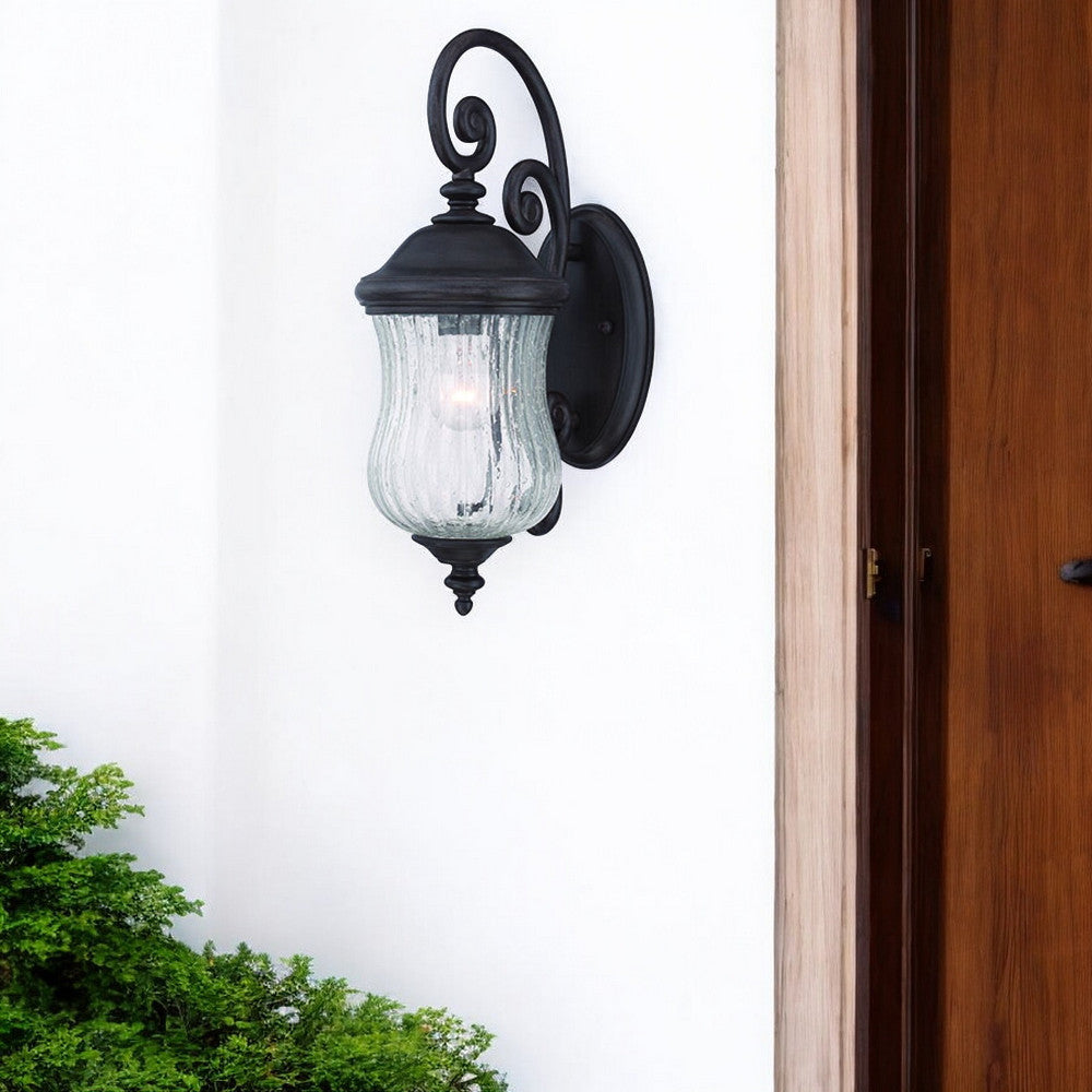 Matte Black Urn Shaped Wall Light