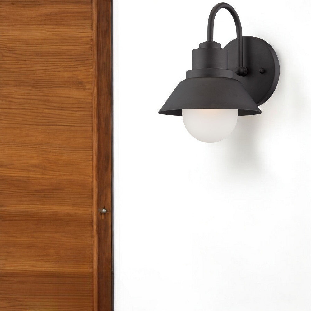 Matte Black Lamp Shade Wall Light