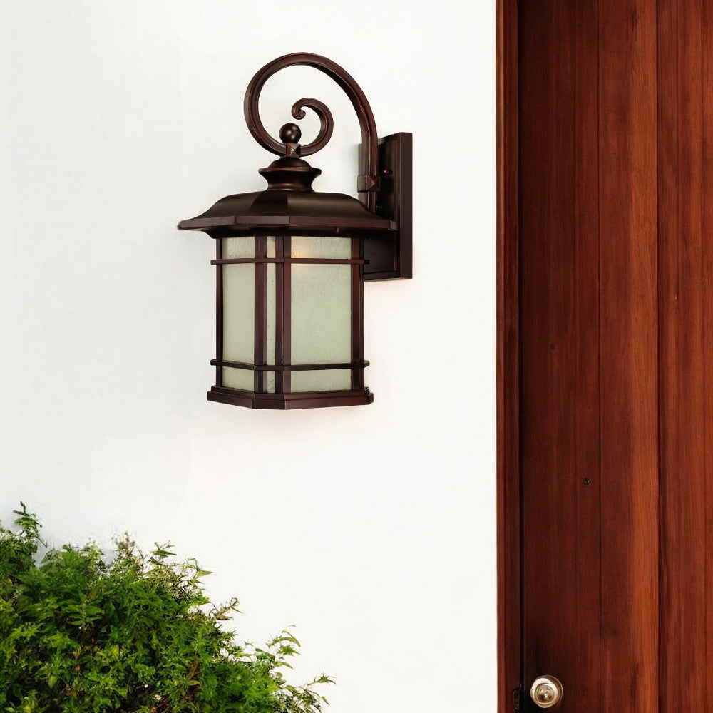 Somerset 1-Light Architectural Bronze Wall Light