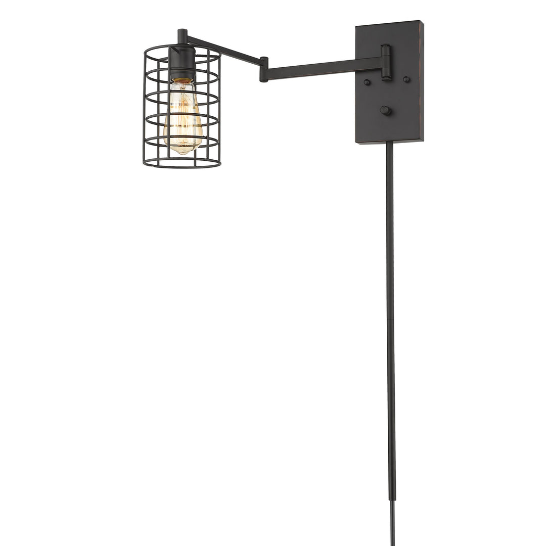 Industrial Bronze Metal Wall Sconce