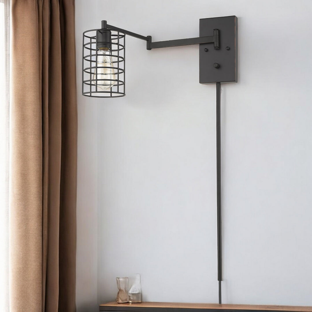 Industrial Bronze Metal Wall Sconce