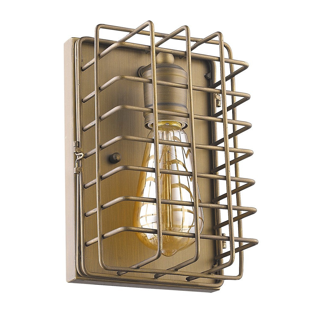 Light Gold Cage Wall Sconce