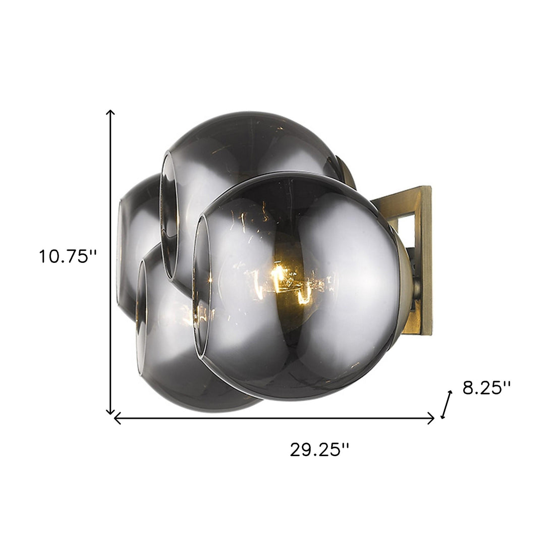 Lunette 4-Light Aged Brass Sconce