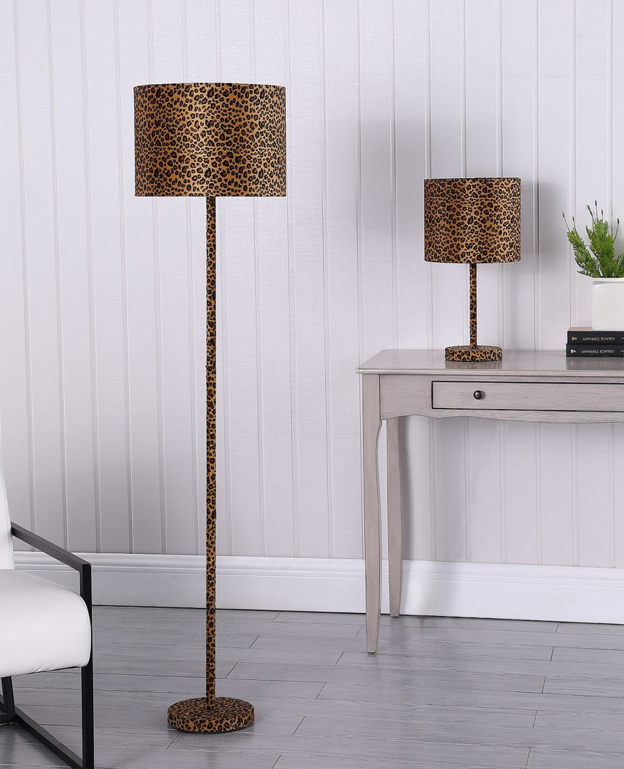 19" White Bedside Table Lamp With White Drum Shade