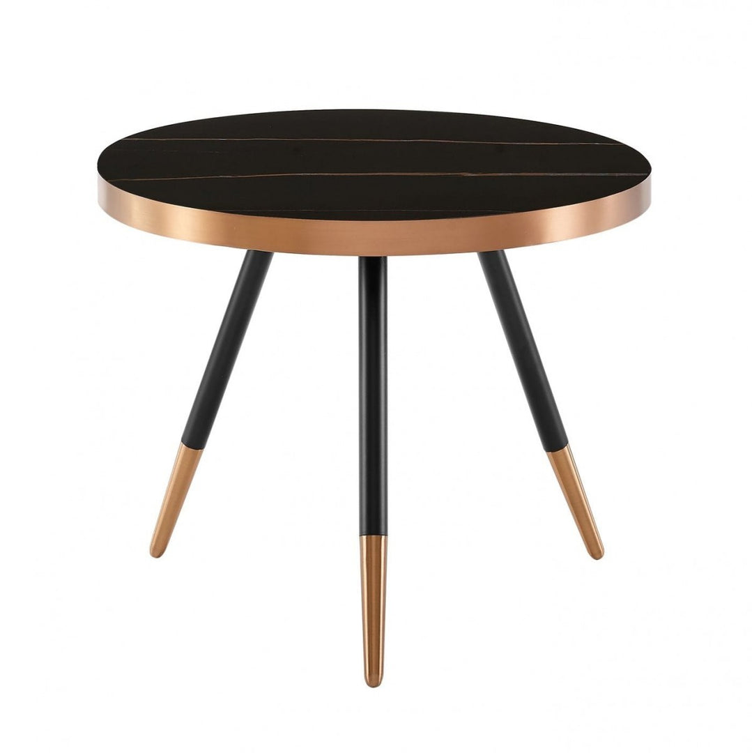 Modern Black and Gold Ceramic Coffee Table