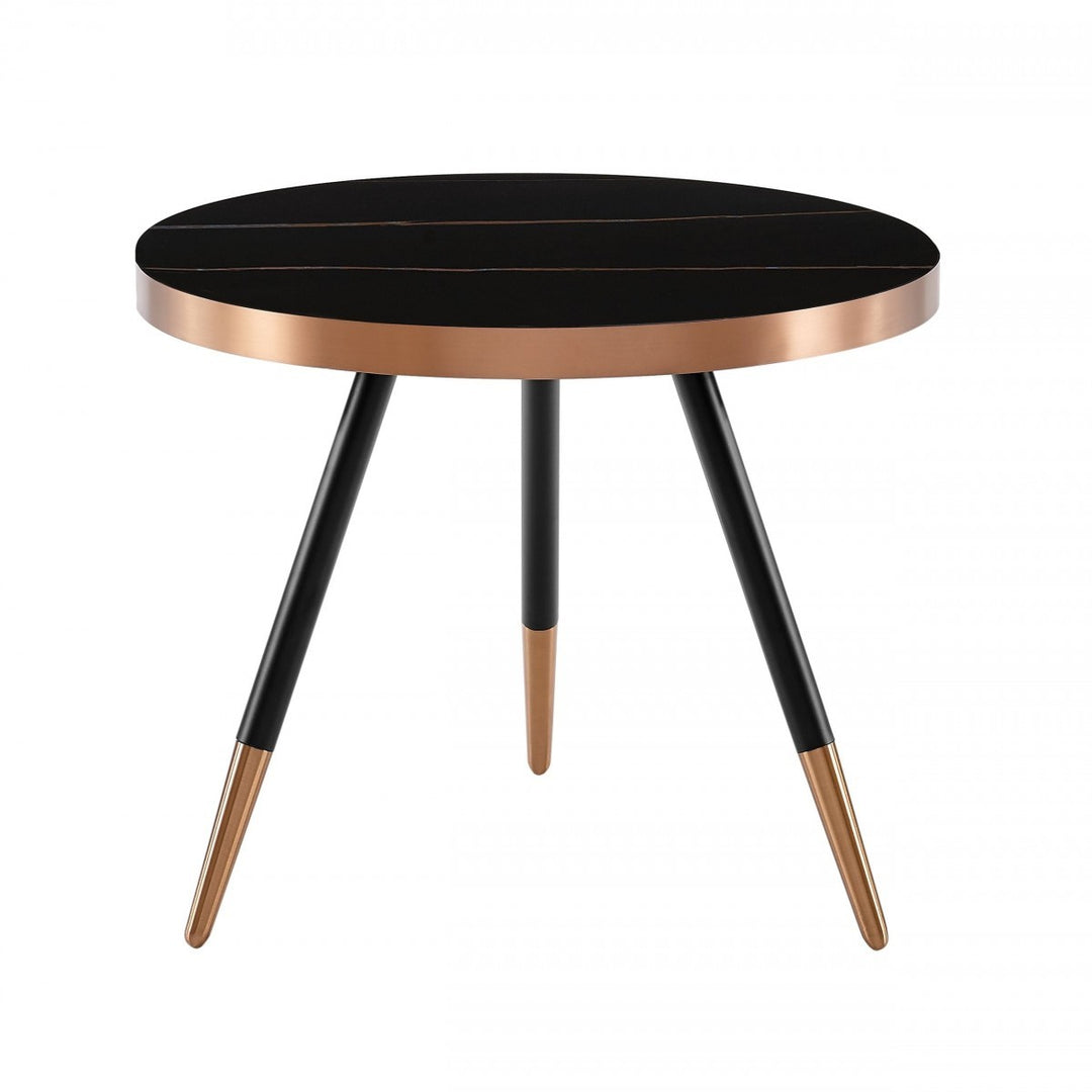 Modern Black and Gold Ceramic Coffee Table