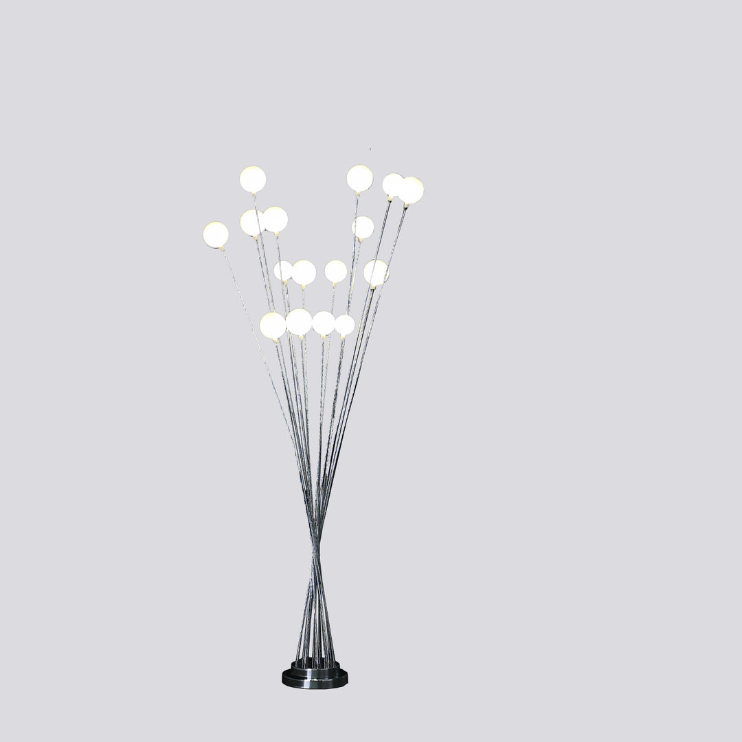 62" Chrome Multi Light LED Novelty Floor Lamp