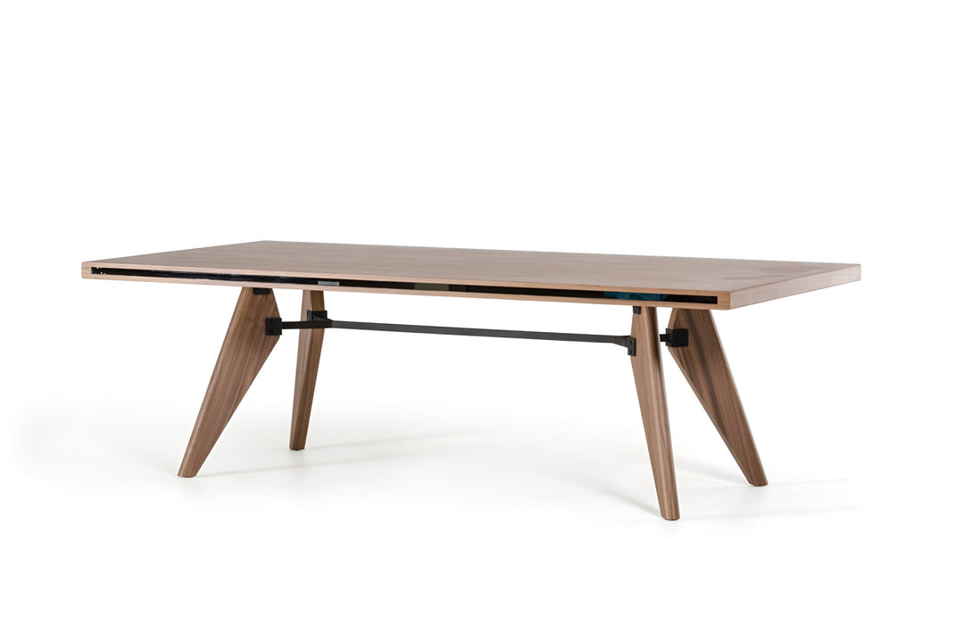 87-Inch Modern Brown Rectangular Dining Table