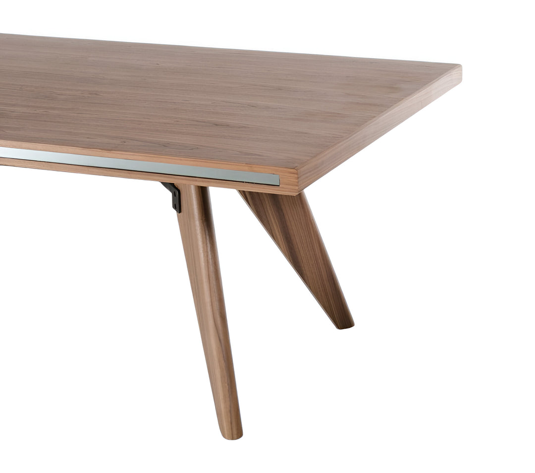 87-Inch Modern Brown Rectangular Dining Table