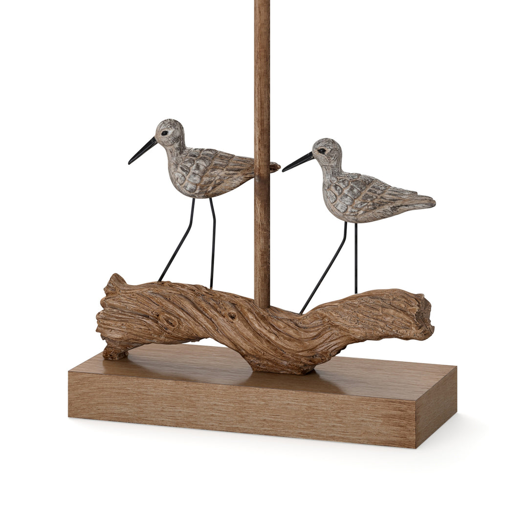 Set of Two 30" Brown Sand Piper Bird Table Lamps With Brown Shade