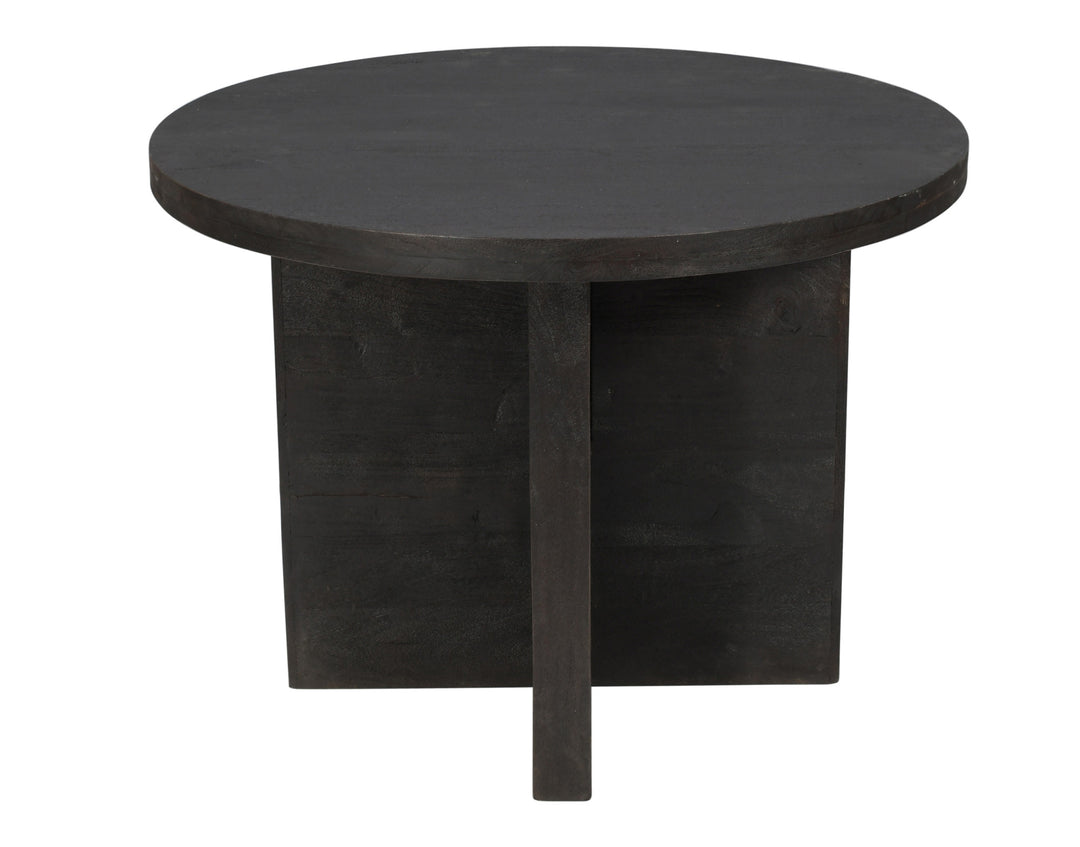 48" Taupe Rounded Solid Wood Pedestal Dining Table