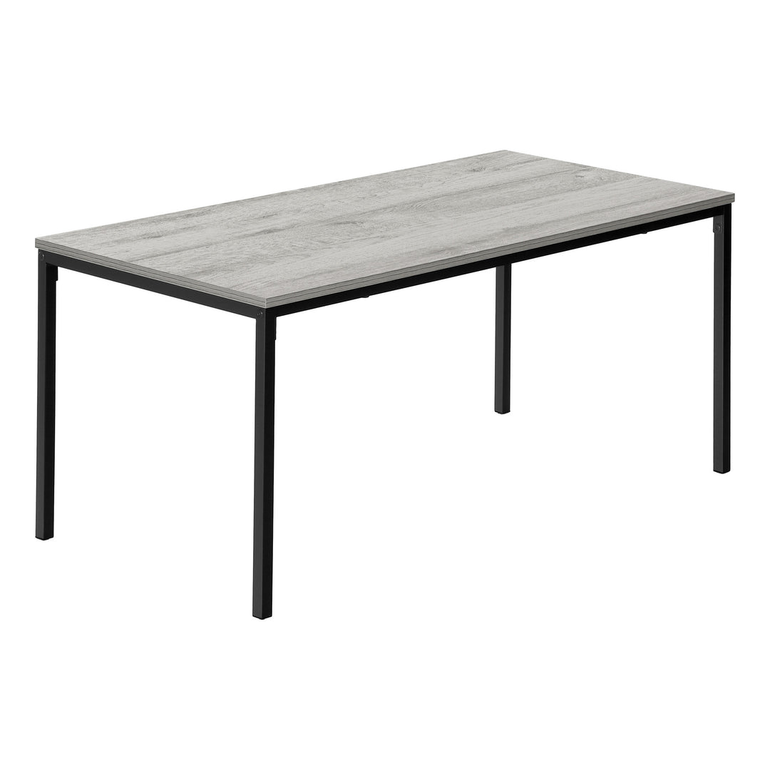 40" Gray and Black Rectangular Wood and Metal Coffee Table