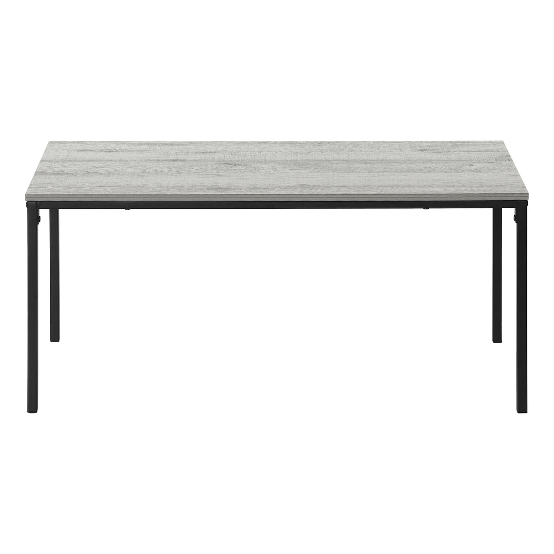 40" Gray and Black Rectangular Wood and Metal Coffee Table