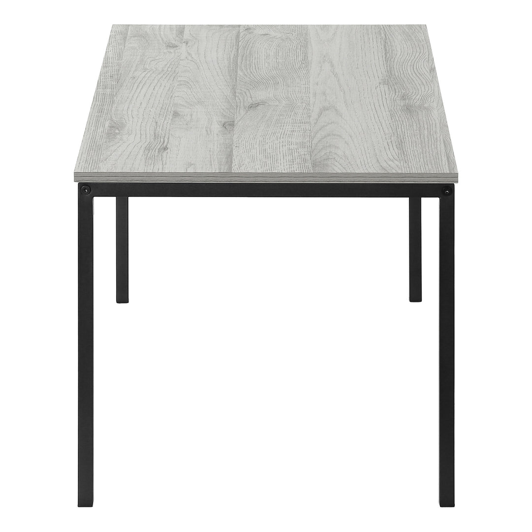 40" Gray and Black Rectangular Wood and Metal Coffee Table