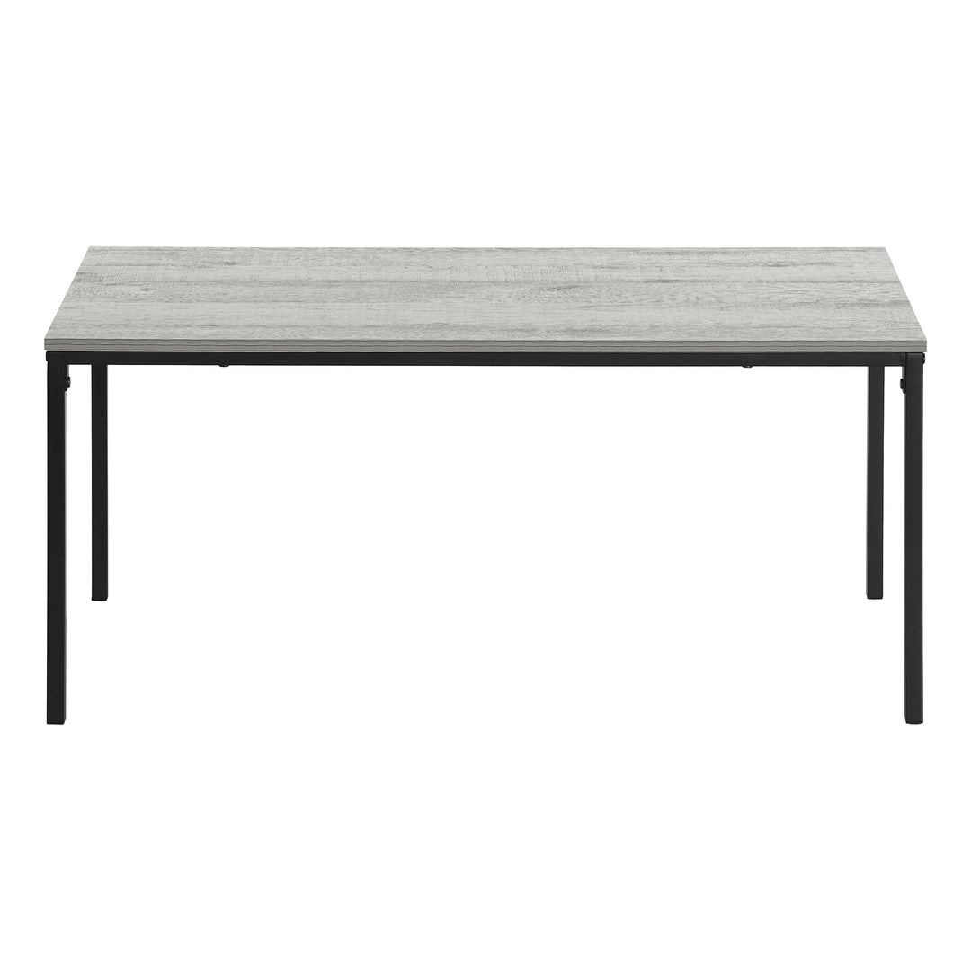 40" Gray and Black Rectangular Wood and Metal Coffee Table