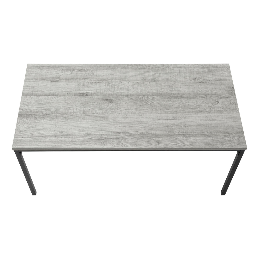 40" Gray and Black Rectangular Wood and Metal Coffee Table