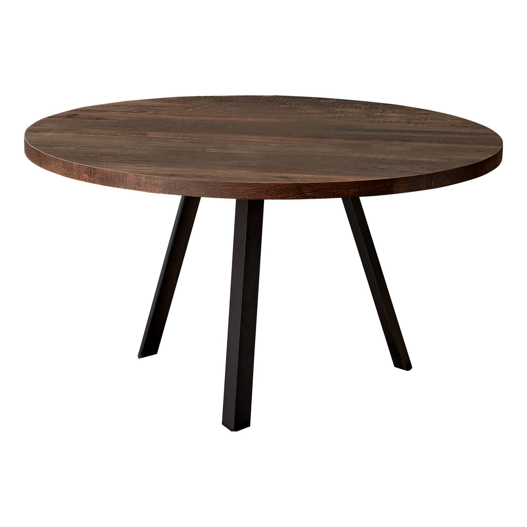 36" Round Brown and Black Coffee Table