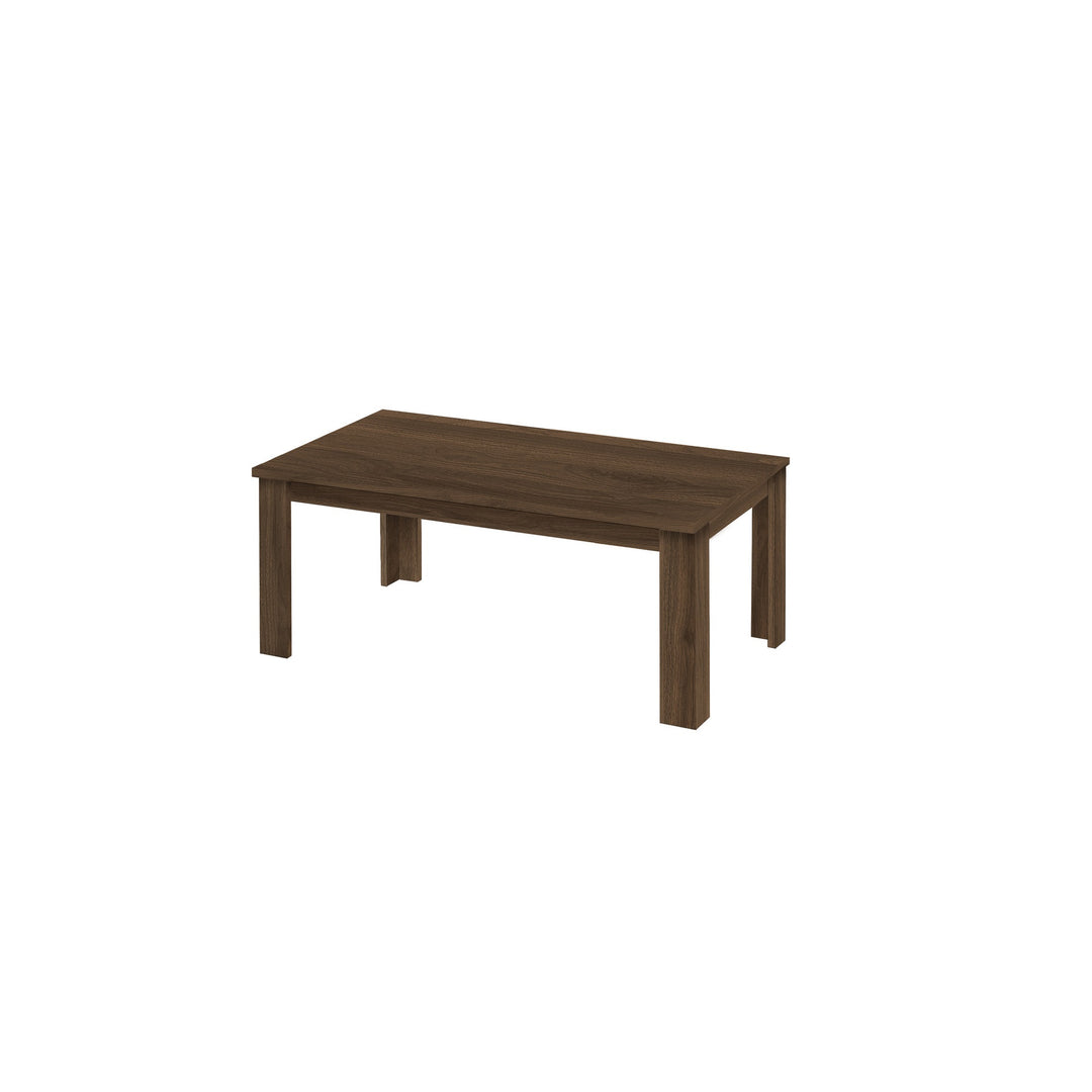 Set of Three 44" Walnut Brown Rectangular Coffee Tables