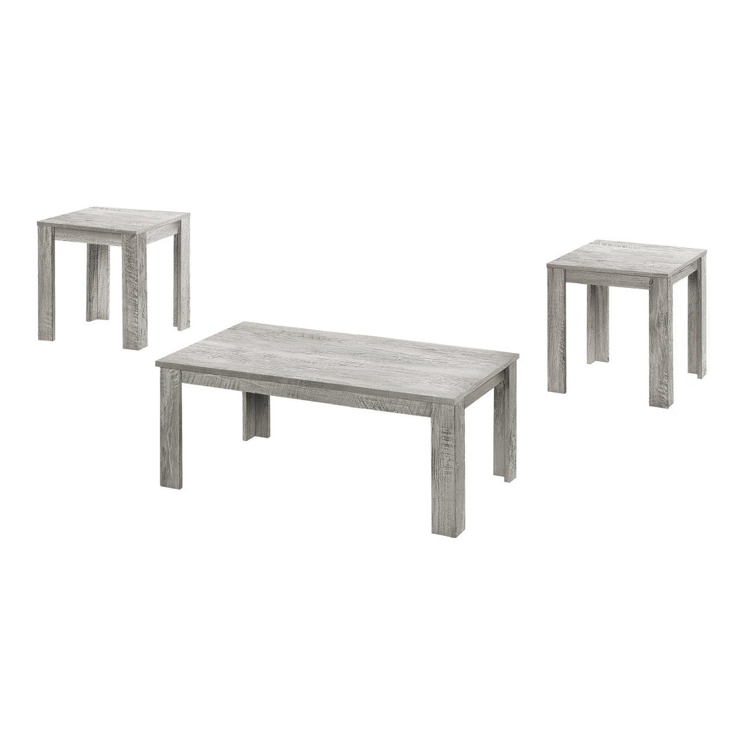 Set of Three 44" Modern Gray Coffee Tables