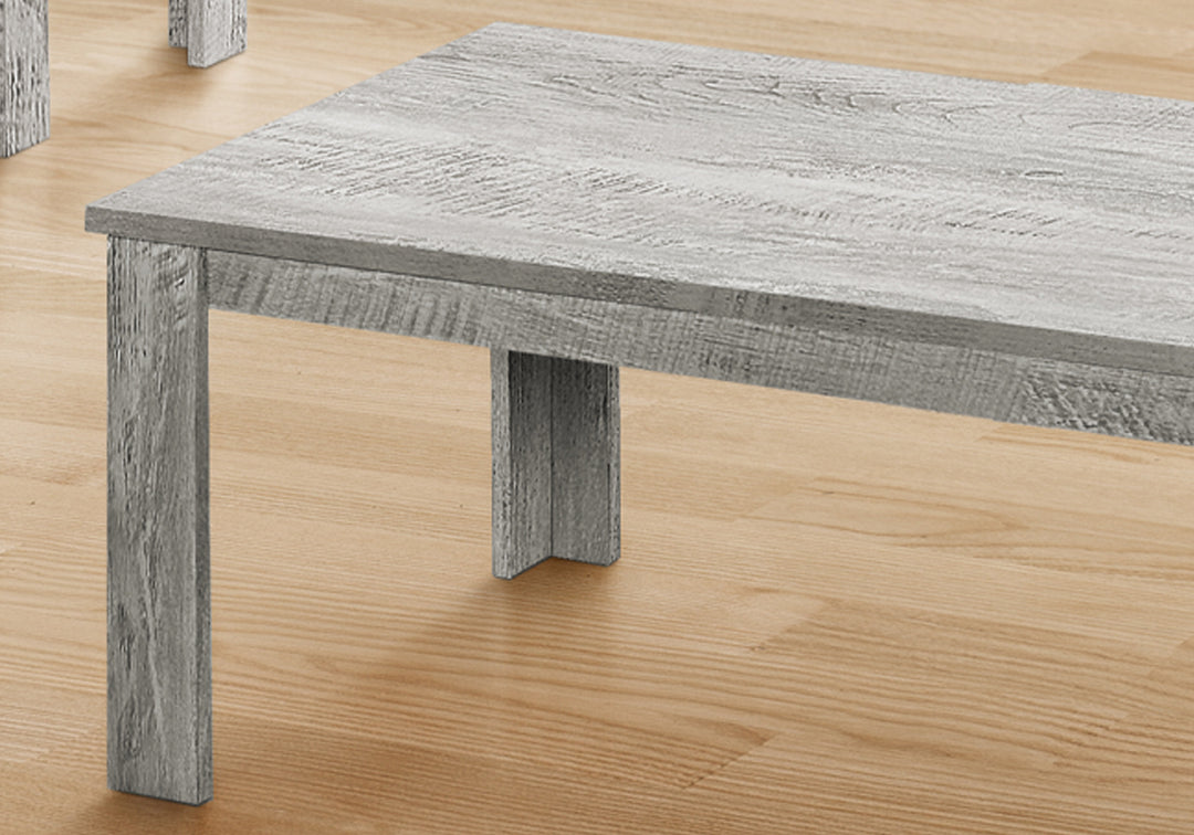 Set of Three 44" Modern Gray Coffee Tables