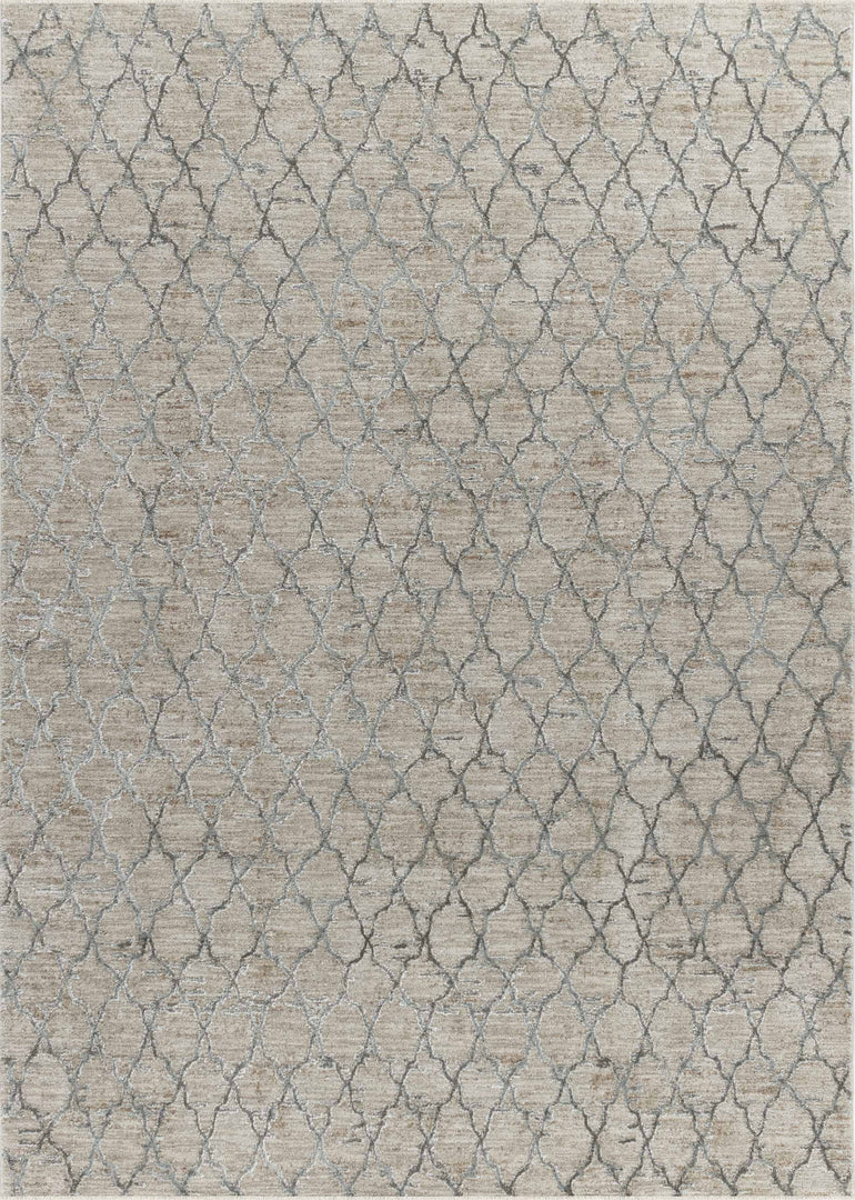 9' X 12' Beige Moroccan Stain Resistant Area Rug