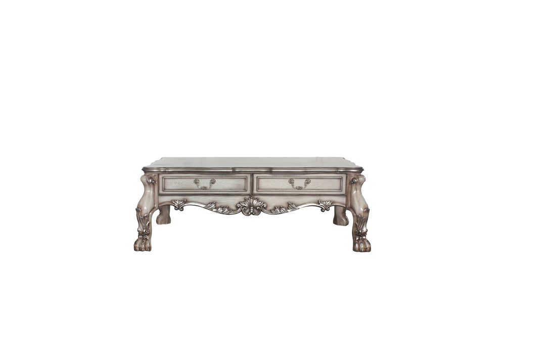 57-Inch Bone Solid And Manufactured Wood Coffee Table With Two Drawers