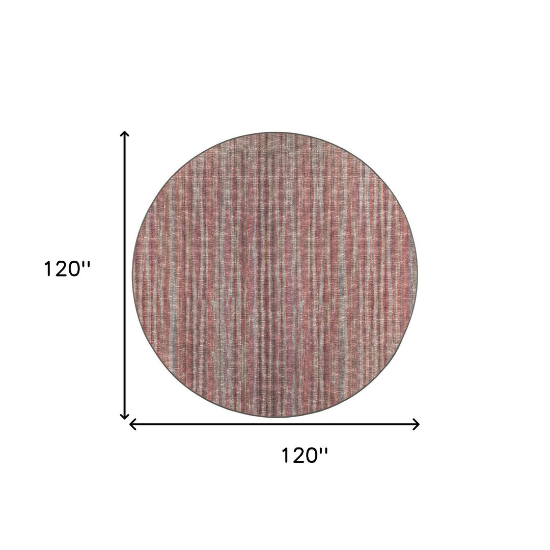 10' Pink Round Ombre Tufted Handmade Area Rug