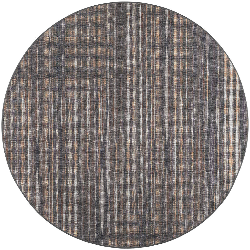 10' Brown Round Ombre Tufted Handmade Area Rug