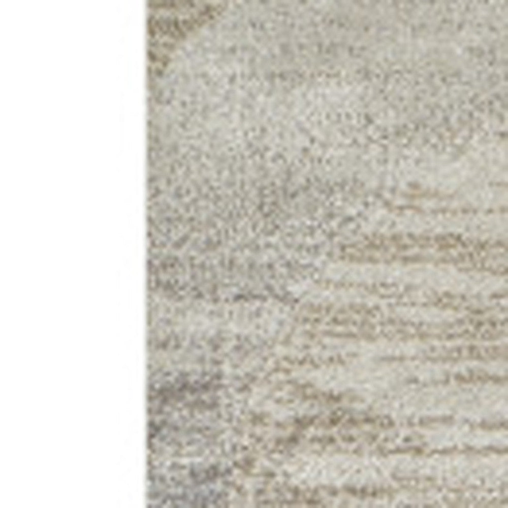 10' X 13' Brown and Beige Abstract Area Rug