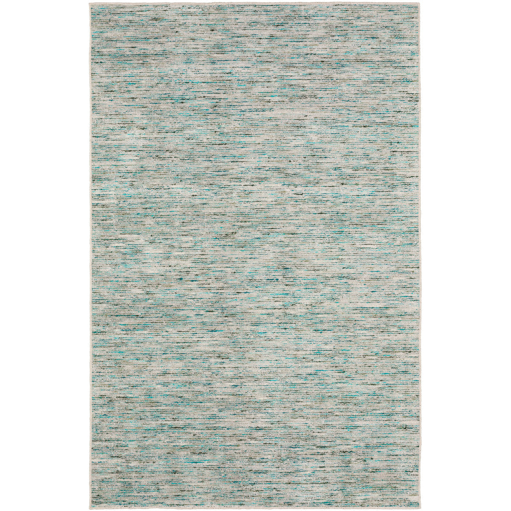 12' Green and Ivory Wool Hand Loomed Runner Rug