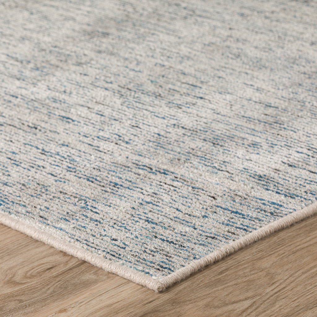 10' Blue and Ivory Octagon Wool Hand Loomed Area Rug