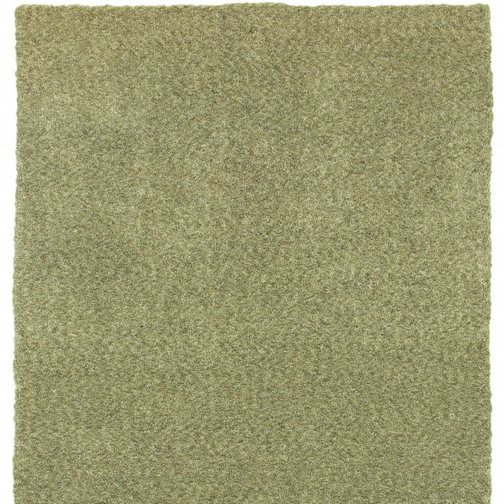 10' X 13' Olive Green Shag Tufted Handmade Stain Resistant Area Rug