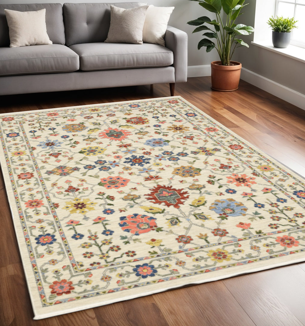 2' X 3' Blue and Gray Oriental Power Loom Area Rug