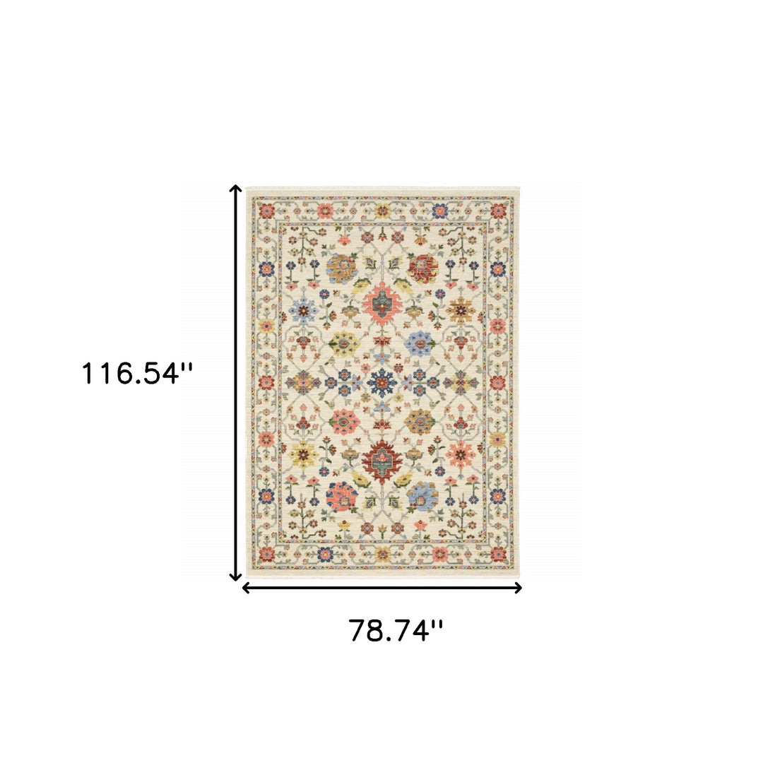 2' X 3' Blue and Gray Oriental Power Loom Area Rug