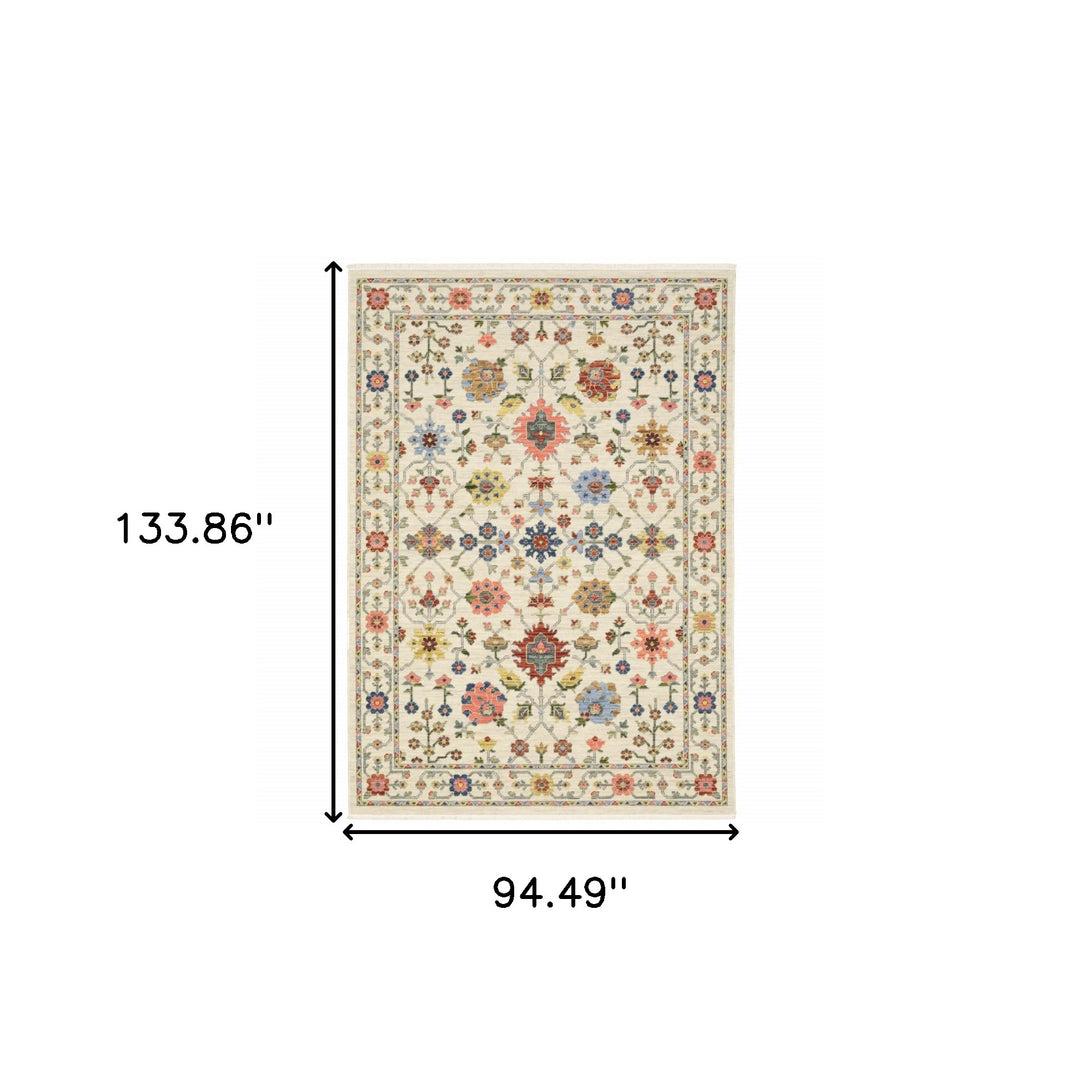 2' X 3' Blue and Gray Oriental Power Loom Area Rug