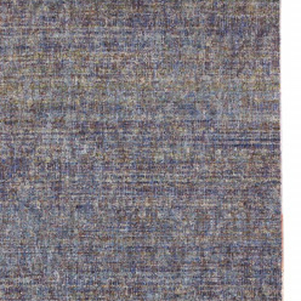 10' X 13' Blue and Ivory Power Loom Area Rug