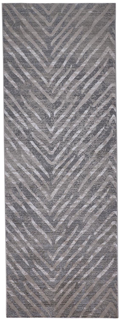 5' X 8' Gray Abstract Area Rug