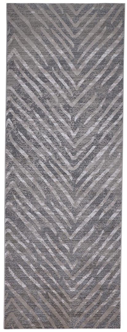 5' X 8' Gray Abstract Area Rug