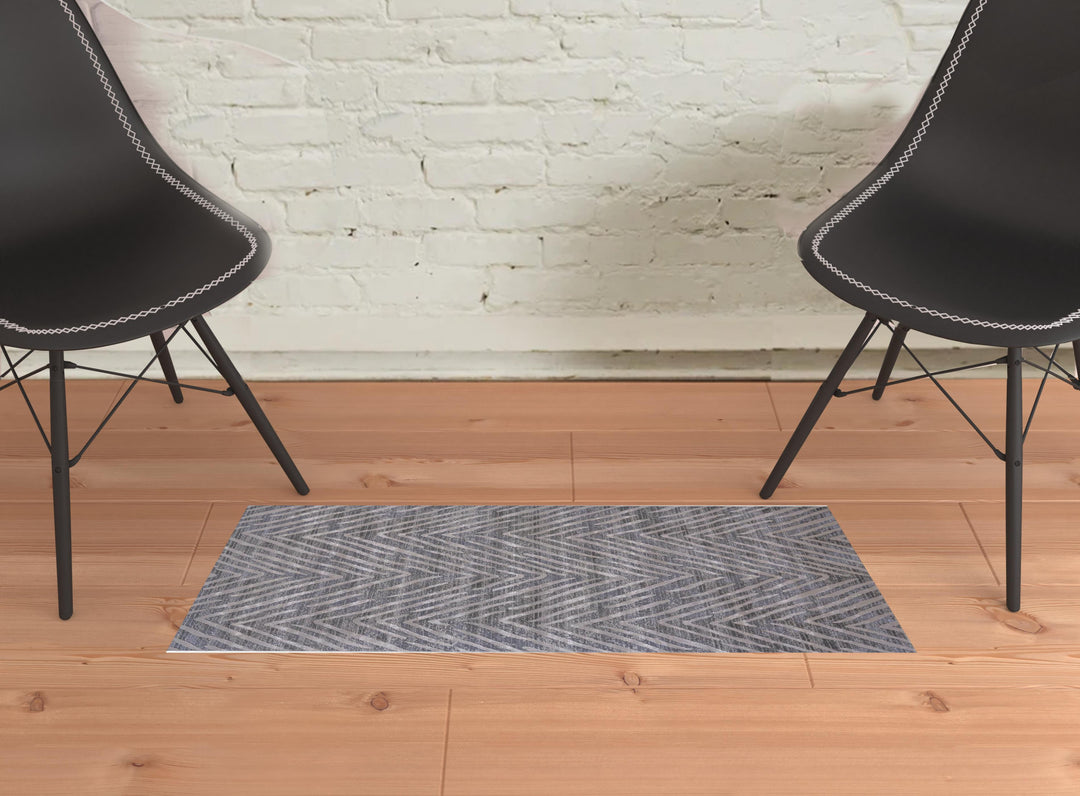 5' X 8' Gray Abstract Area Rug