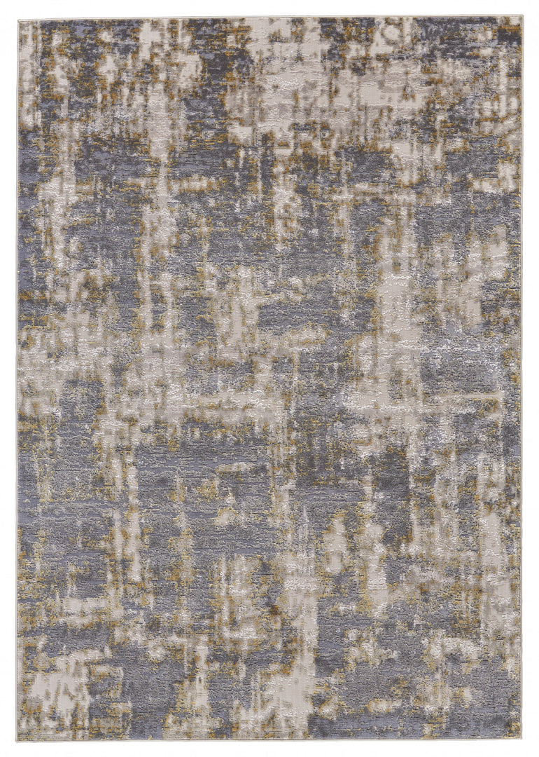 5' X 8' Gray Abstract Area Rug